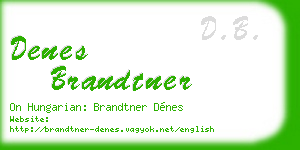 denes brandtner business card